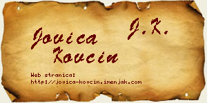 Jovica Kovčin vizit kartica